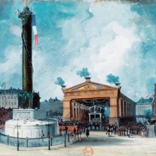 Inauguration de la colonne de Juillet en juillet 1840 (gouache)