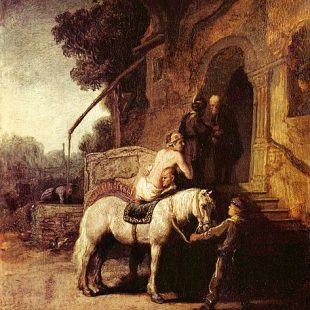 Le bon Samaritain par Rembrandt 1633