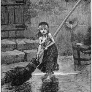 Cosette, illustration pour Les Misérables par Émile Bayard, 1886