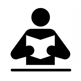 Pictogramme représentant une personne lisant