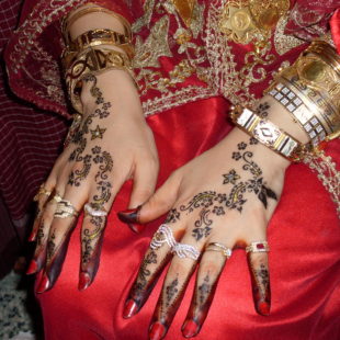 Djerba mains d'une mariée avec Henné