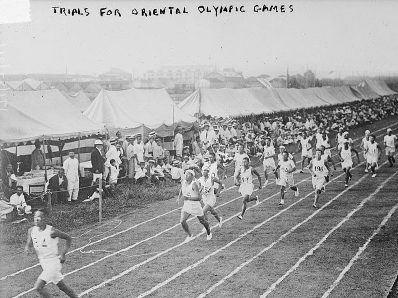Photo d'archives George Grantham Bain Collection ; course de préparation aux jeux olympiques